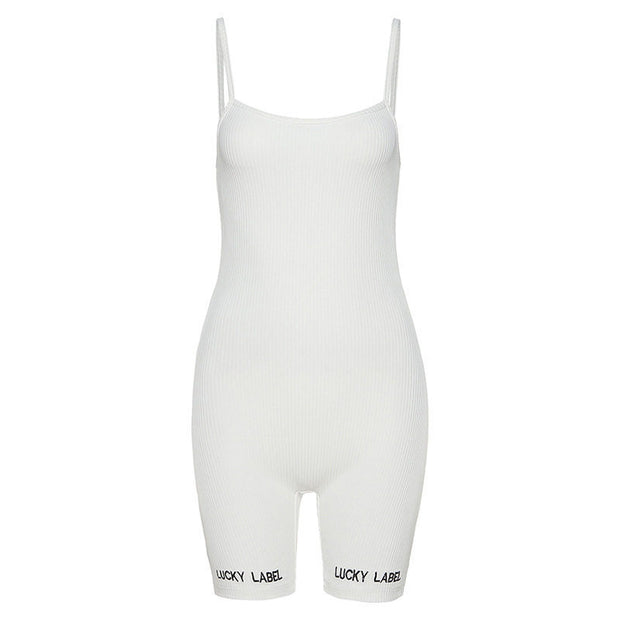 Sling Jumpsuit Shorts Women Running Sports Fitness Yoga Clothes