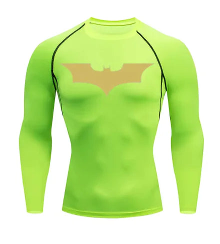 Mens T-shirt Long Sleeve Compression Batman Graphic