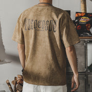 Retro Washed T-shirt Heavy Short-sleeved Shirt Men