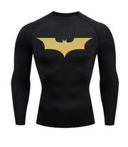 Mens T-shirt Long Sleeve Compression Batman Graphic