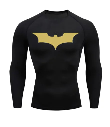 Mens T-shirt Long Sleeve Compression Batman Graphic