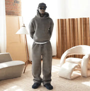 Oversized Unisex Solid Hoodie & Sweatpants Set