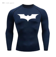 Mens T-shirt Long Sleeve Compression Batman Graphic