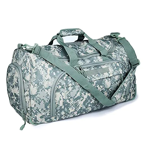 Tactical Camo Duffle Bag - Waterproof with Shoe Pocket