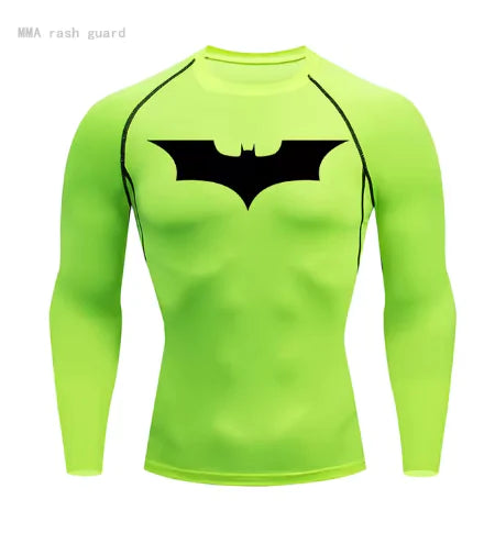 Mens T-shirt Long Sleeve Compression Batman Graphic