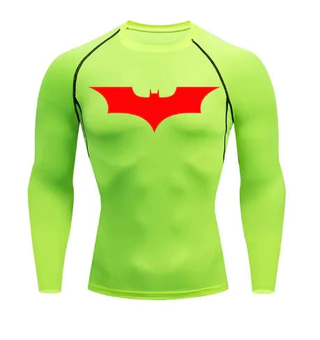 Mens T-shirt Long Sleeve Compression Batman Graphic