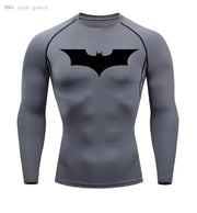 Mens T-shirt Long Sleeve Compression Batman Graphic
