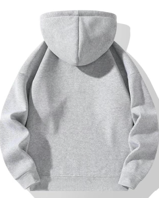 Men's Quarter Zip Hoodie Drop Shoulder Plain