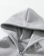 Men's Quarter Zip Hoodie Drop Shoulder Plain
