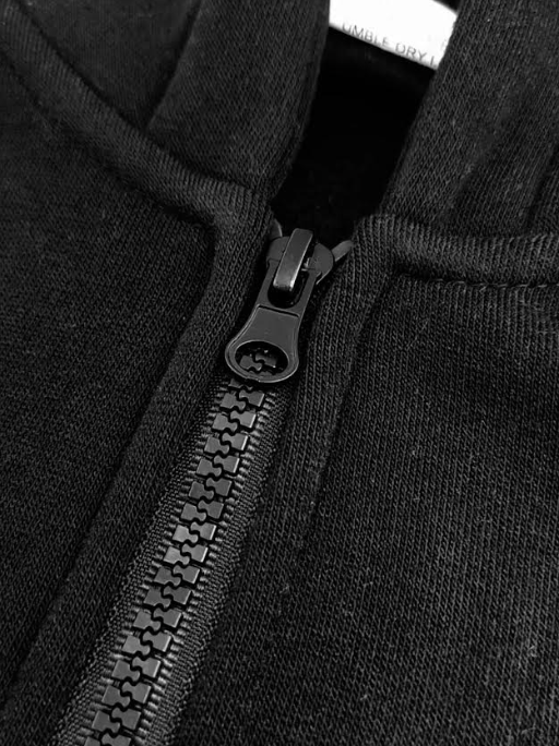Men's Quarter Zip Hoodie Drop Shoulder Plain