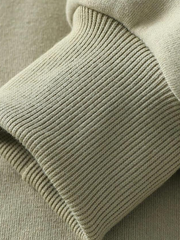 Men's Quarter Zip Hoodie Drop Shoulder Plain