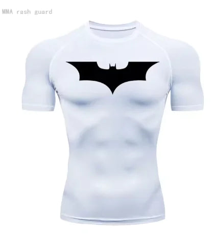 Mens T-shirt Long Sleeve Compression Batman Graphic