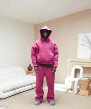 Oversized Unisex Solid Hoodie & Sweatpants Set