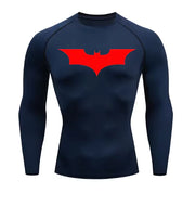 Mens T-shirt Long Sleeve Compression Batman Graphic