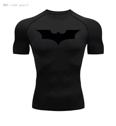 Mens T-shirt Long Sleeve Compression Batman Graphic