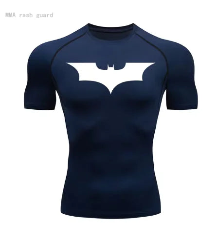Mens T-shirt Long Sleeve Compression Batman Graphic