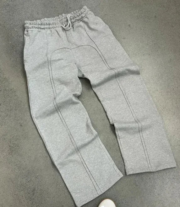 Flexible/Comfortable Rope Tied Sweatpants with Unique Seem Pattern