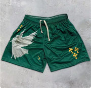 Men's Christian Angel Cross Print Gym Shorts