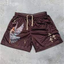 Men's Christian Angel Cross Print Gym Shorts