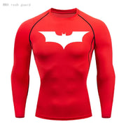 Mens T-shirt Long Sleeve Compression Batman Graphic