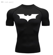 Mens T-shirt Long Sleeve Compression Batman Graphic